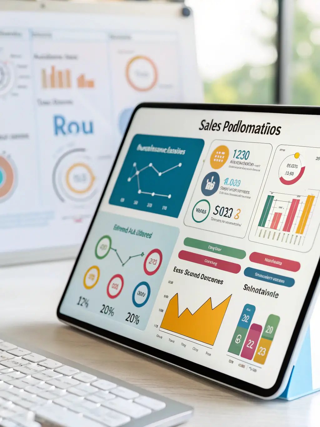 A visual representation of the sales module, displaying sales pipelines, customer interactions, and sales performance metrics within Genesisia.